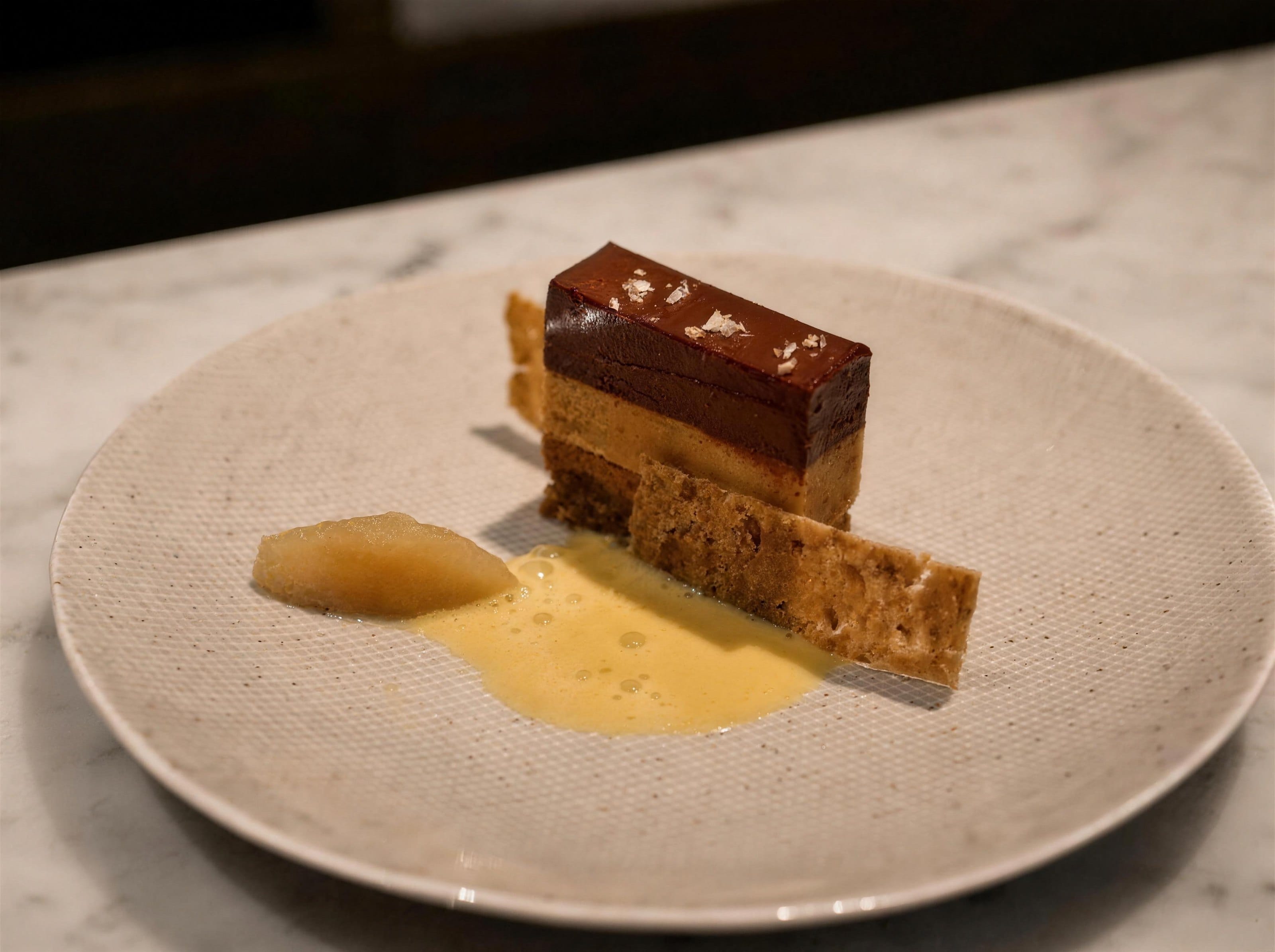 A slice of chocolate cake